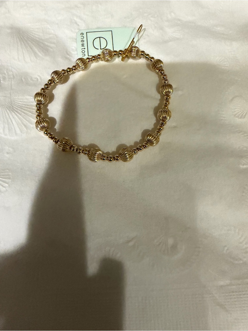 Enewton dignity sincerity gold 6mm Beaded Bracelet NWT - Picture 2 of 2